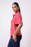 OVERSIZED BUTTON-DOWN SHORT SLEEVE SHIRT - 1639