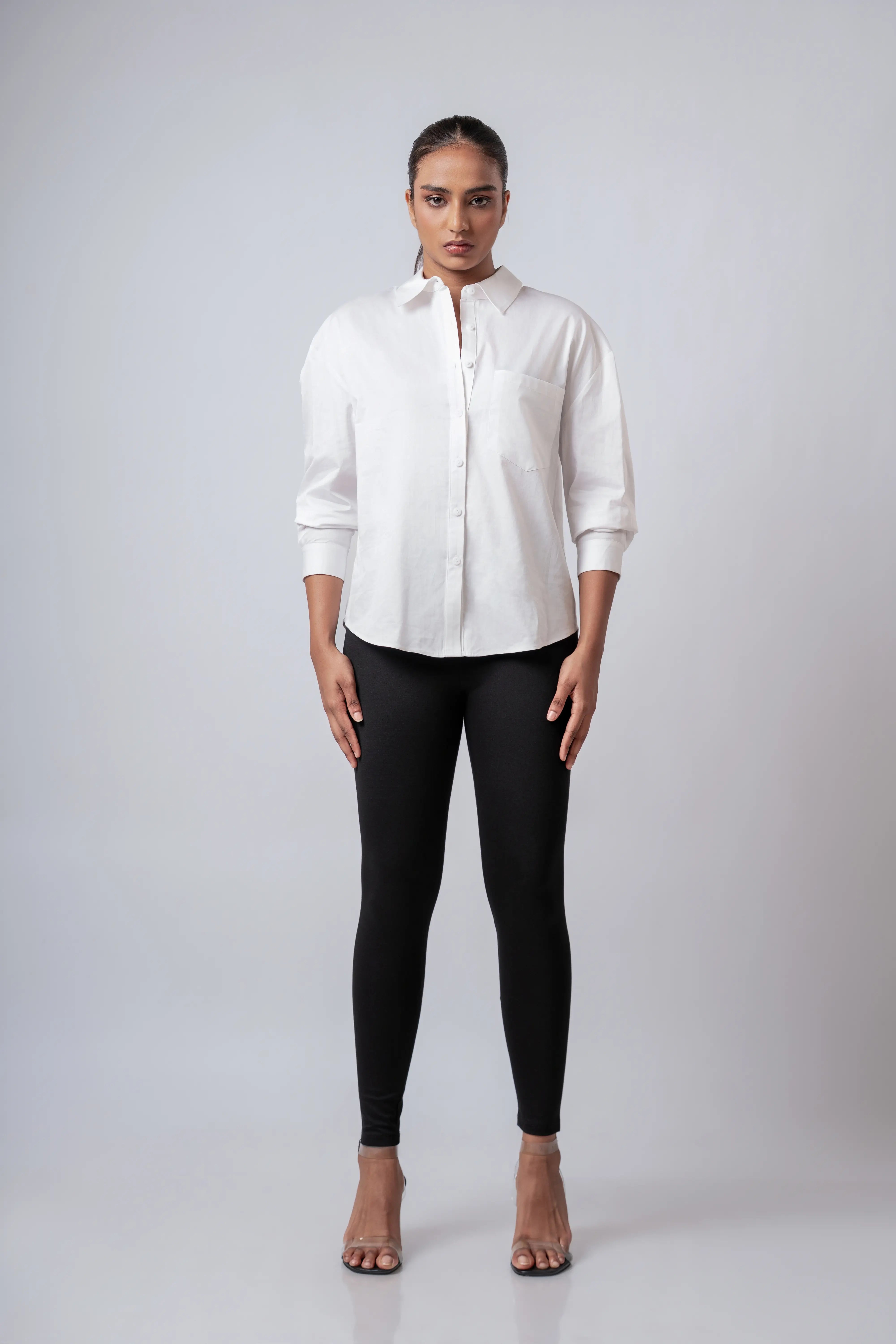 COTTON SATIN OVERSIZED SHIRT - 1709