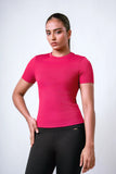 RIBBED FITTED TEE - 1741