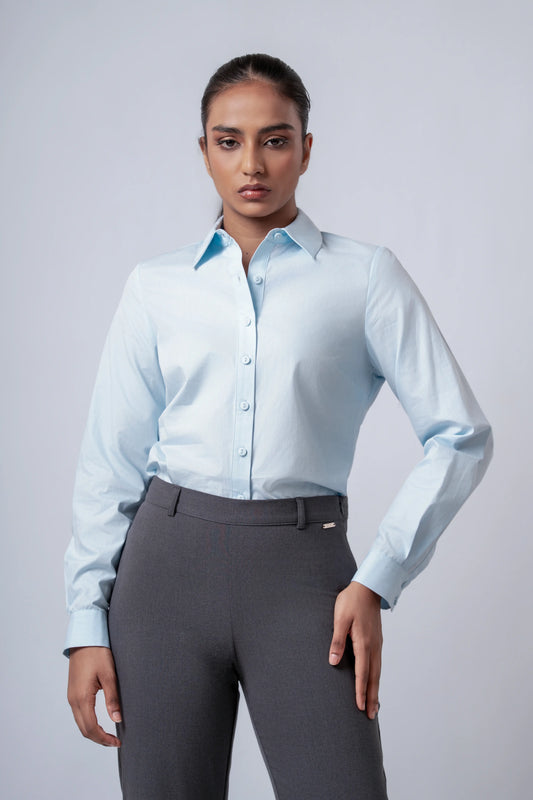 COTTON BLEND CLASSIC FIT SHIRT - 1708