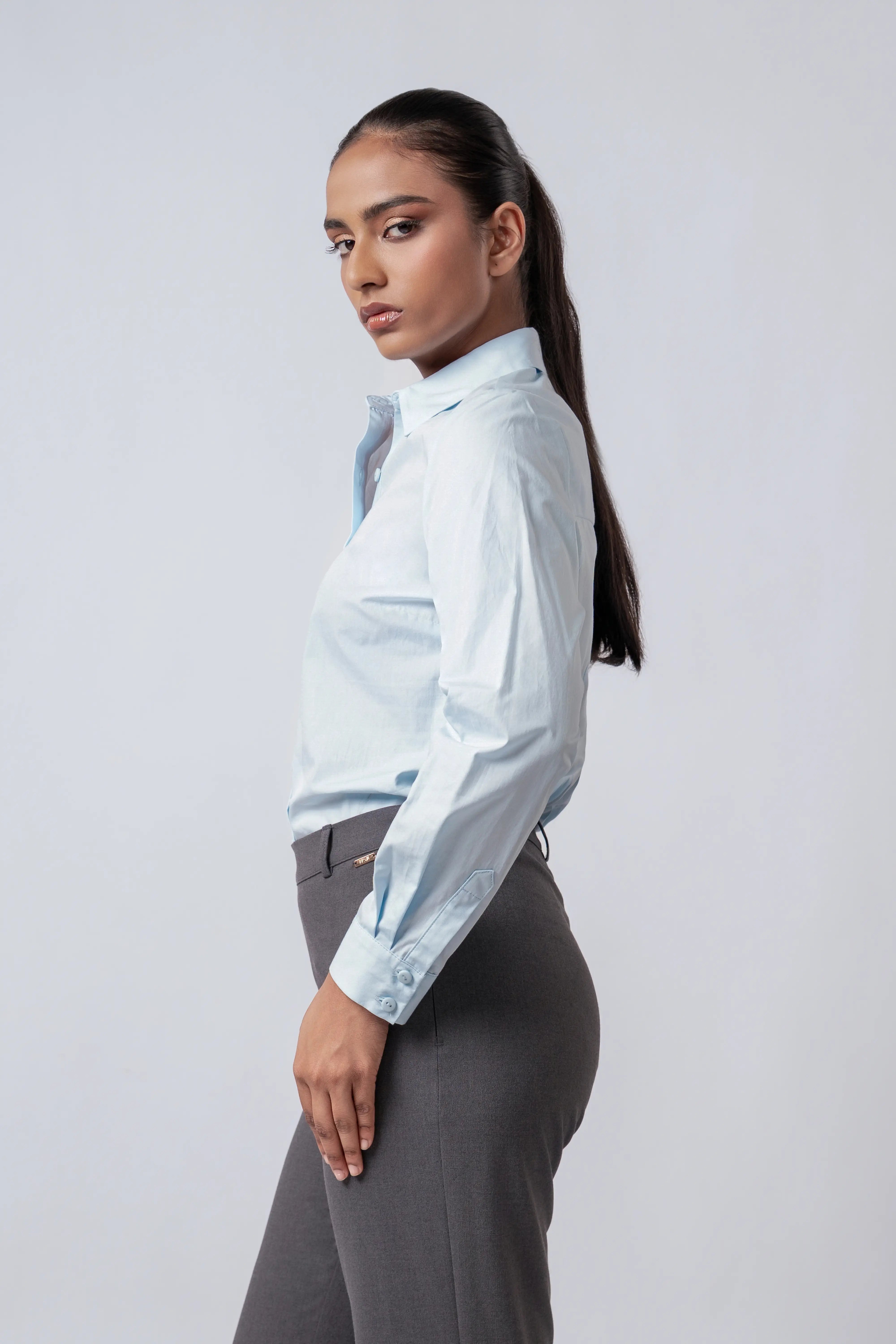 COTTON BLEND CLASSIC FIT SHIRT - 1708