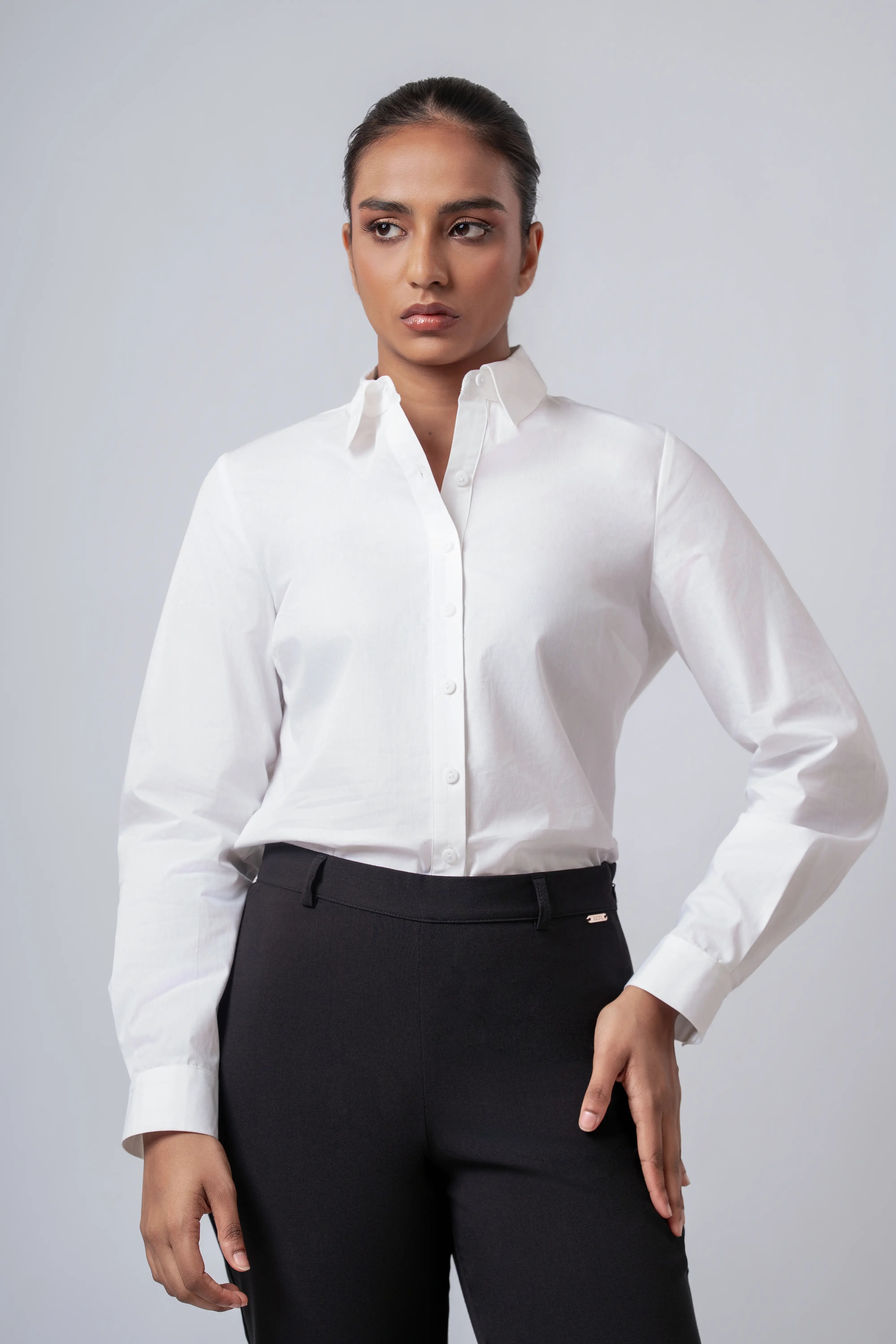 COTTON BLEND CLASSIC FIT SHIRT - 1708