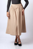 CLASSIC COTTON MIDI WRAP SKIRT - 1764