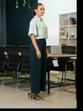 OVER SIZE COLLAR S/S CROP - 1638