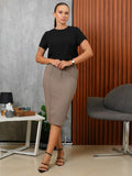SHORT SLEEVE ROUND NECK TOP - 1631