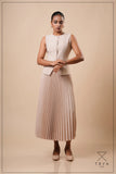 SUNRAY PLEATED MIDI SKIRT - 1774