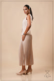 SUNRAY PLEATED MIDI SKIRT - 1774