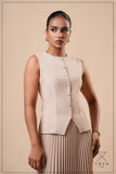 SLEEVELESS BUTTON FRONT TOP - 1775