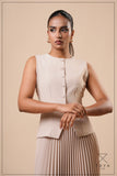 SLEEVELESS BUTTON FRONT TOP - 1775