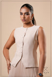 SLEEVELESS BUTTON FRONT TOP - 1775