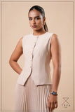SLEEVELESS BUTTON FRONT TOP - 1775
