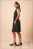 BUTTON FRONT SHIFT MIDI DRESS - 1766