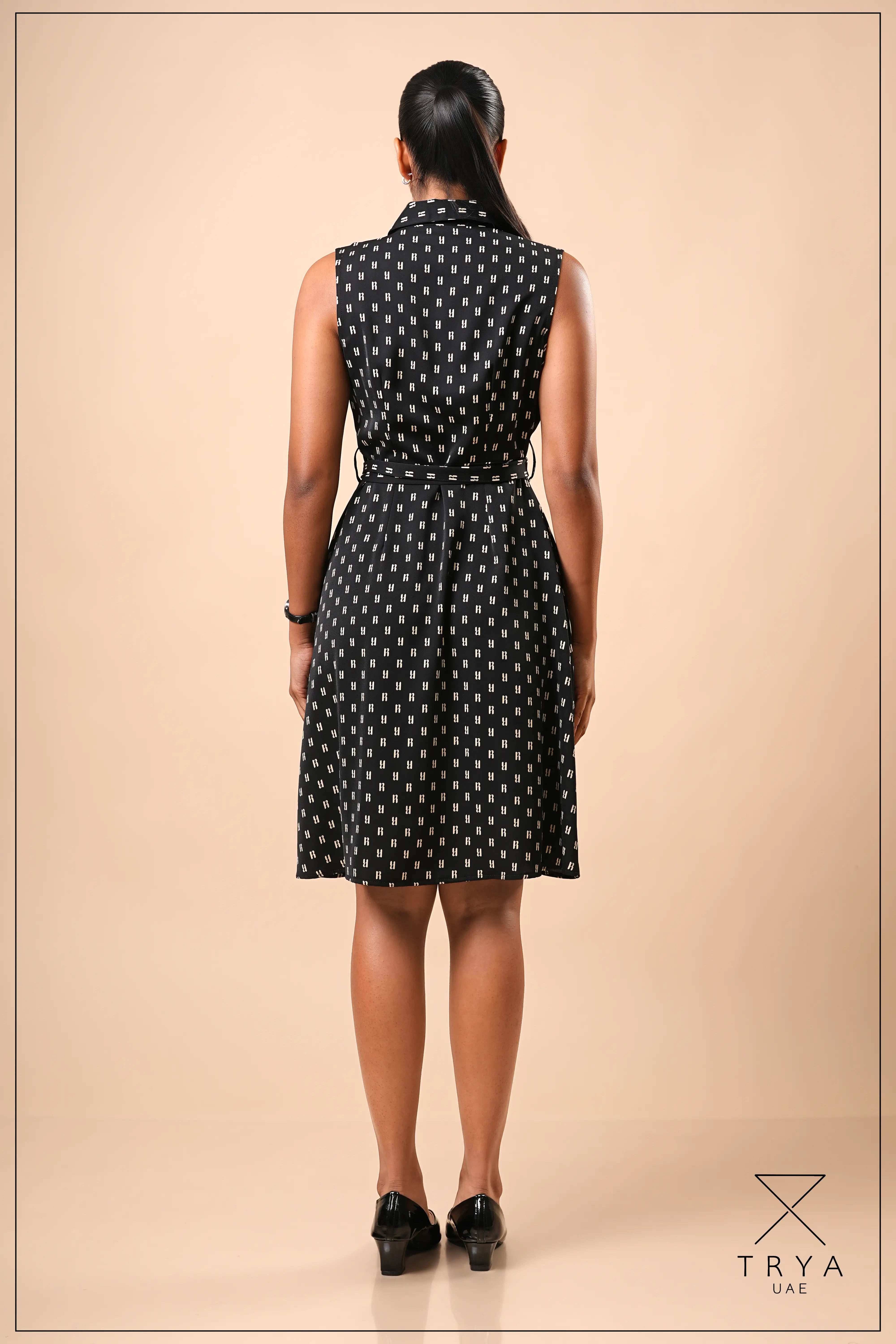 BUTTON FRONT SHIFT MIDI DRESS - 1766