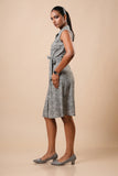 BUTTON FRONT SHIFT MIDI DRESS - 1766