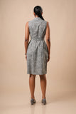 BUTTON FRONT SHIFT MIDI DRESS - 1766