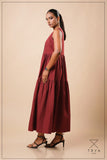 COTTON PIN-TUCK TIERED DRESS - 1748