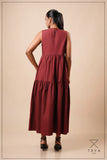 COTTON PIN-TUCK TIERED DRESS - 1748