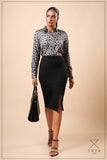 SATIN COLLAR LONG SLEEVE SHIRT- 1768