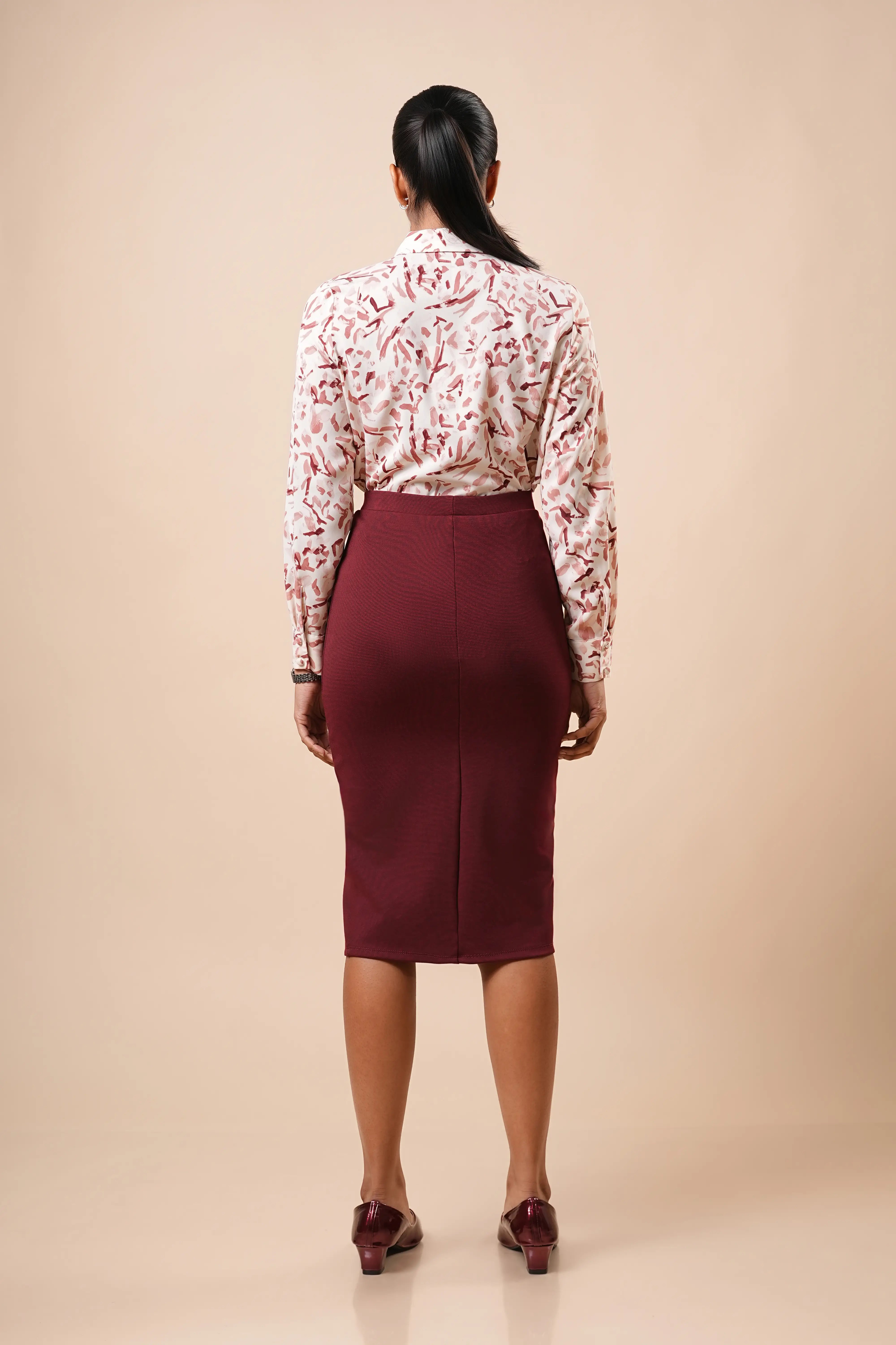 PRINTED LONG SLEEVE COLLAR SHIRT - 1769