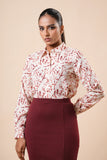 PRINTED LONG SLEEVE COLLAR SHIRT - 1769