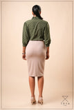 TIE-NECK VOLUME-SLEEVE BLOUSE - 1770