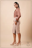 SPLIT V-NECK COLLAR BAND BLOUSE - 1773