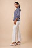 TIE-NECK VOLUME-SLEEVE BLOUSE - 1770