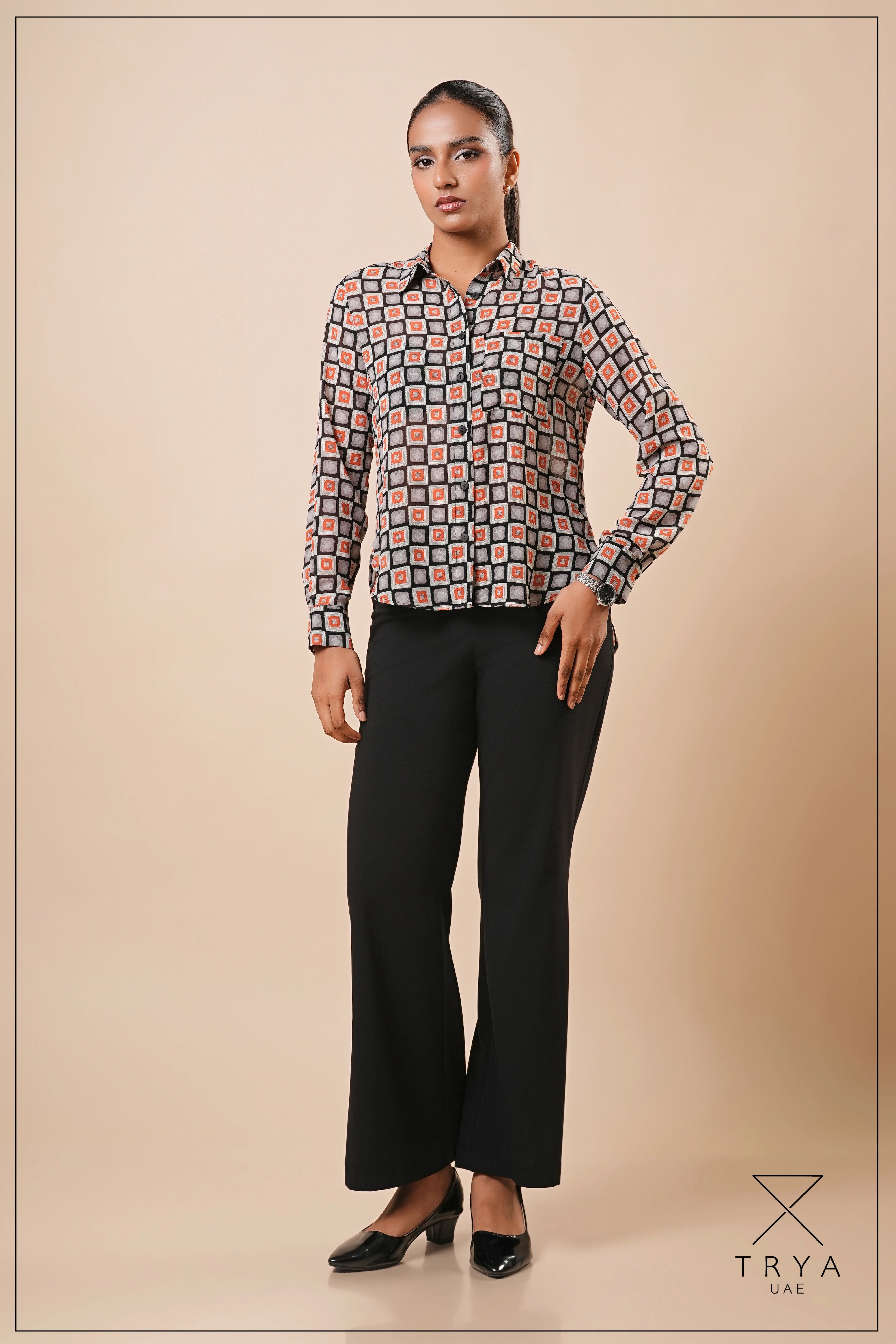 LONG SLEEVE HIGH-LOW SHIRT - 1772