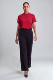 CHINESE COLLAR S/S BLOUSE - 1719