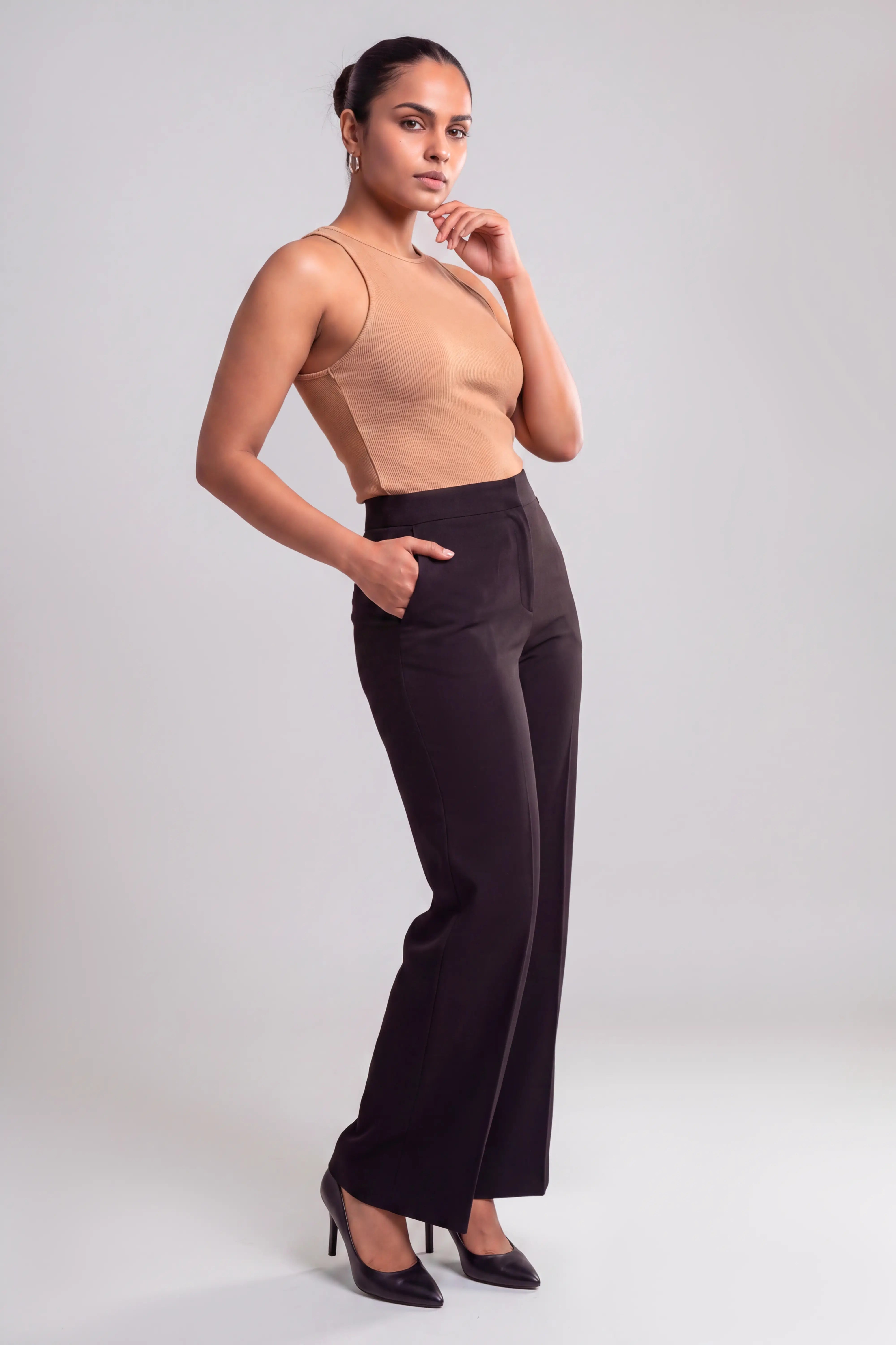 RIBBED SLEEVELESS TOP - 1738
